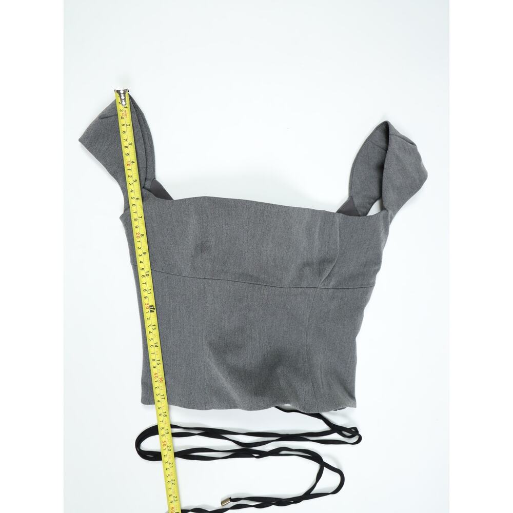 House of CB London Rowena Gray Corset Top Lace-Up Back Bustier Night Out Size M - Picture 12 of 14